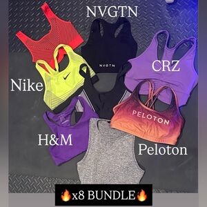 Women's Sports Bras - Assorted Colors. Take all 8! Size small.